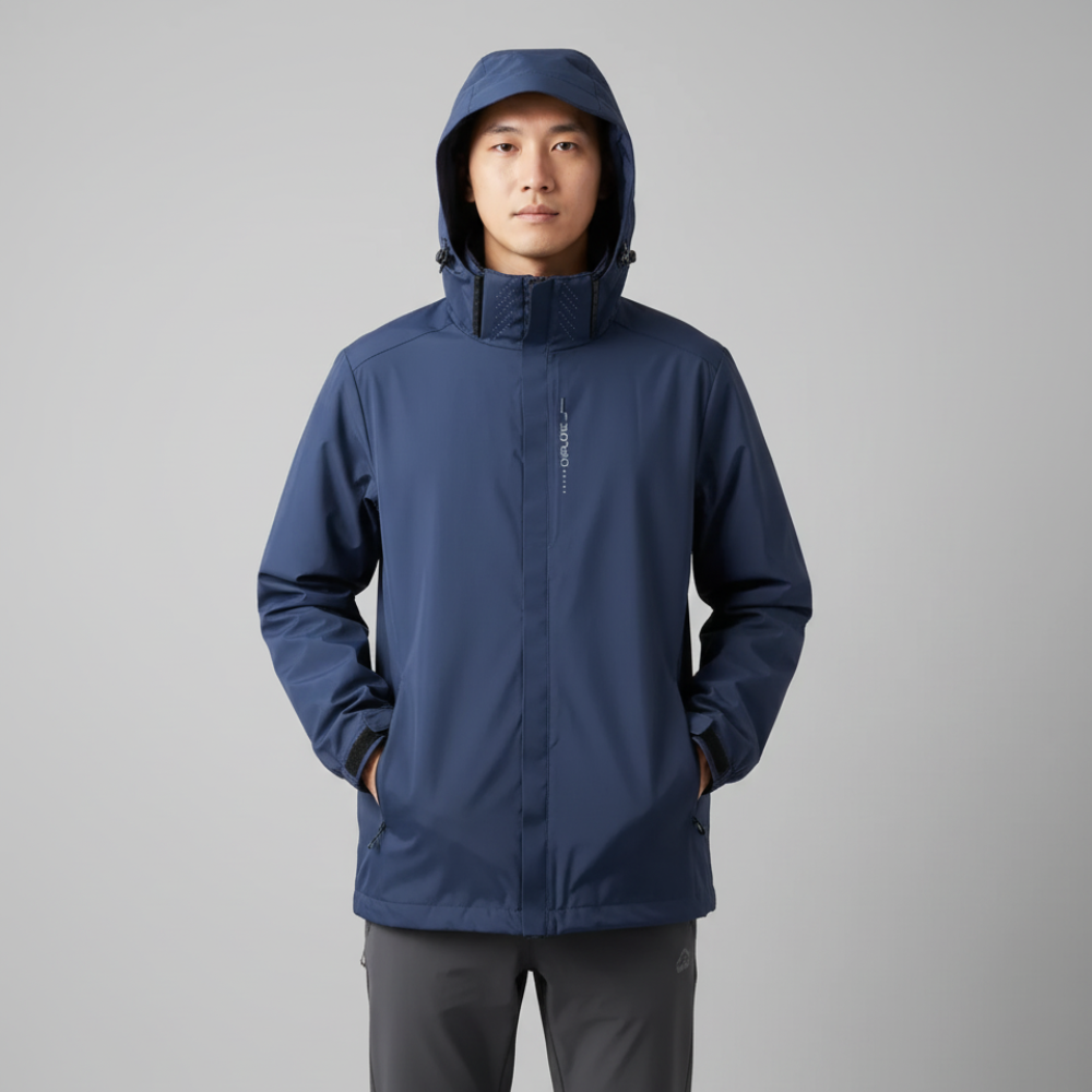Men's Waterproof Lightweight Windbreaker Jacket – Hooded Breathable