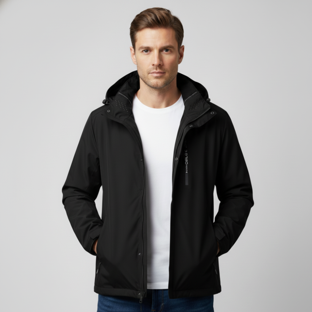 Men's Waterproof Lightweight Windbreaker Jacket – Hooded Breathable