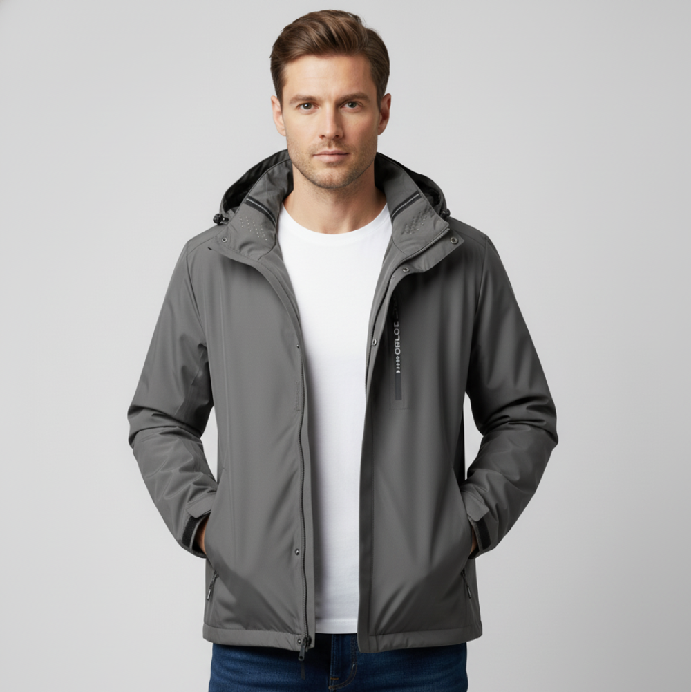Men's Waterproof Lightweight Windbreaker Jacket – Hooded Breathable