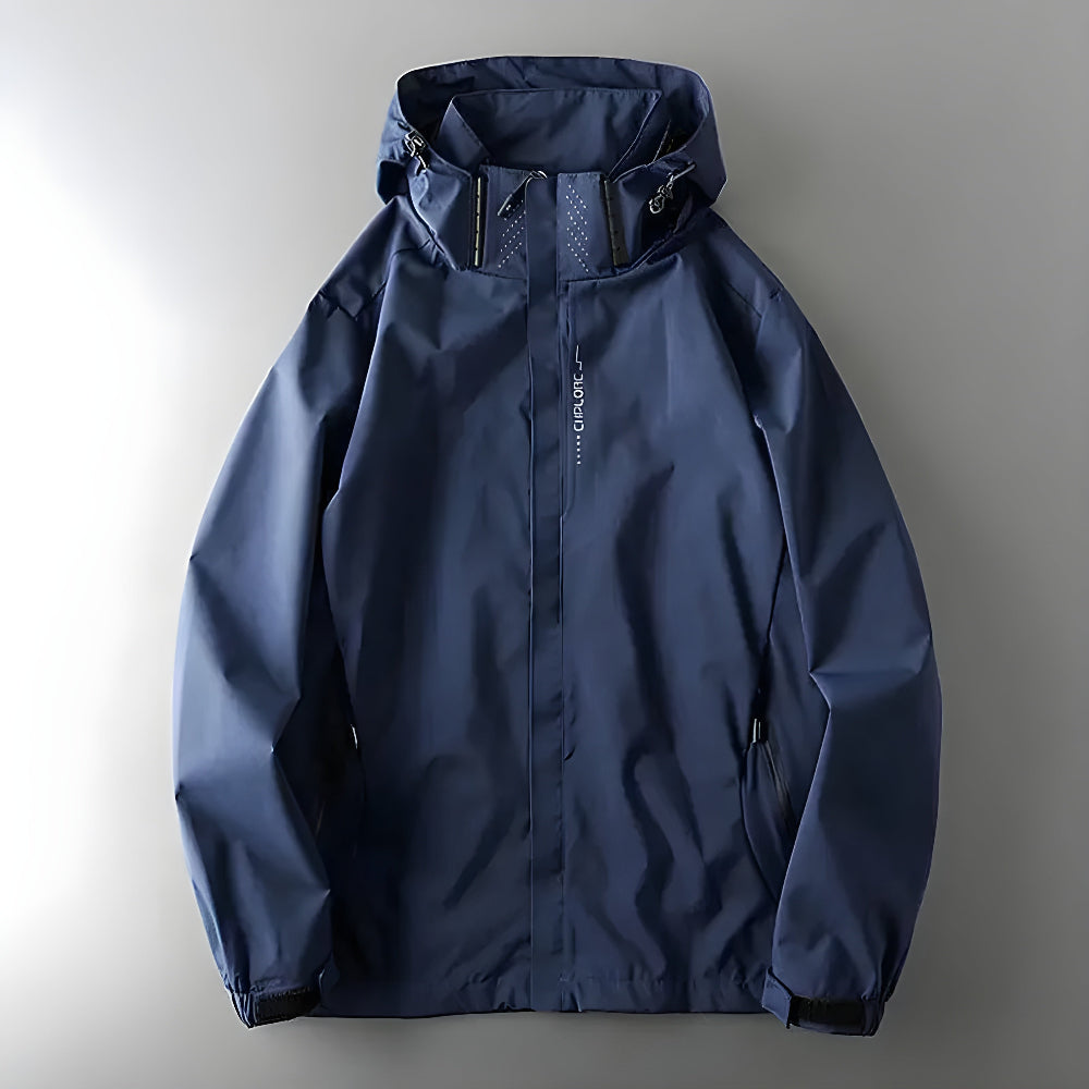 Men's Waterproof Lightweight Windbreaker Jacket – Hooded Breathable