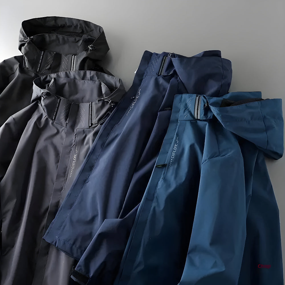 Men's Waterproof Lightweight Windbreaker Jacket – Hooded Breathable
