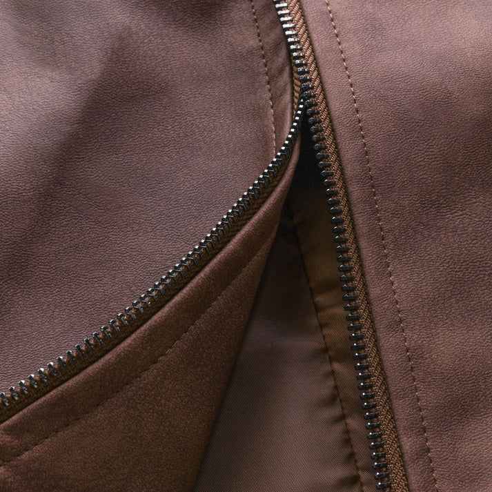 Men's vintage faux leather jacket | bomber retro style