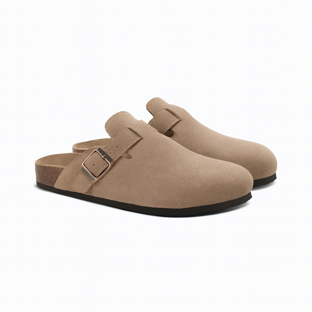 Men's Suede Slip-On Clogs Shoes | Arch Support Slippers