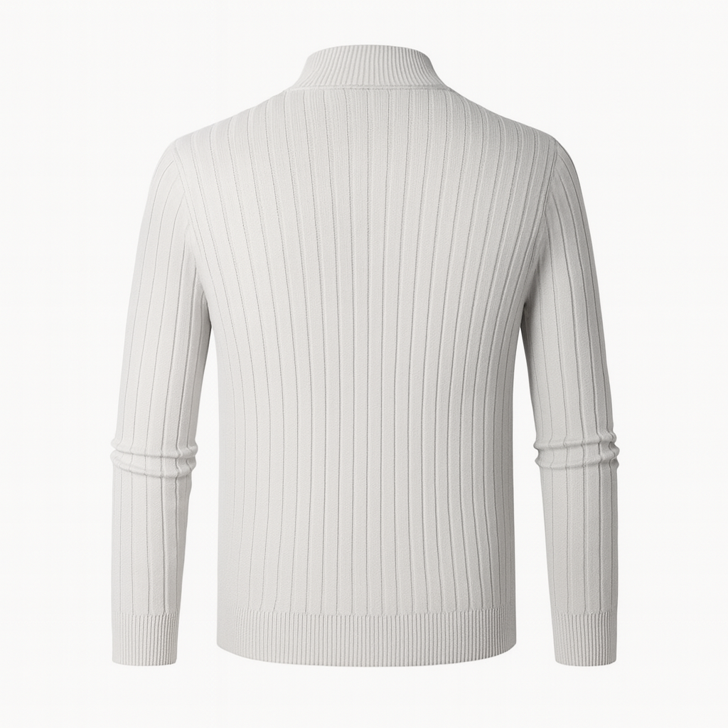 Men’s Long Knit Sweater | Cashmere Zipper Jumper
