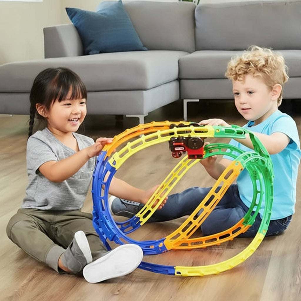 Motorized Train Set Customizable 3D Track Toy for Kids 3+ 1
