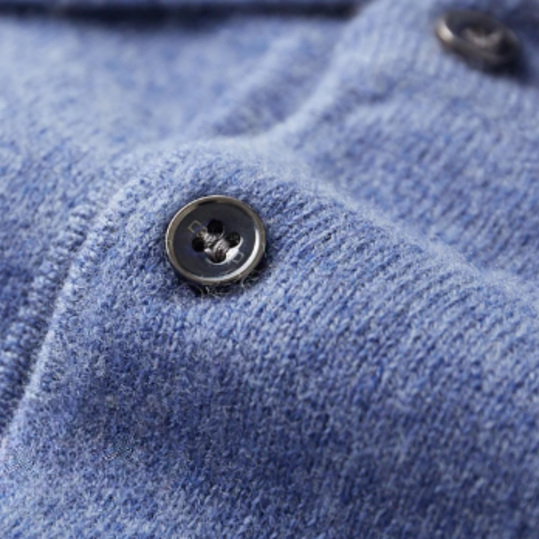 Men’s Oversized Knit Polo Shirt | Long Sleeve Casual Top