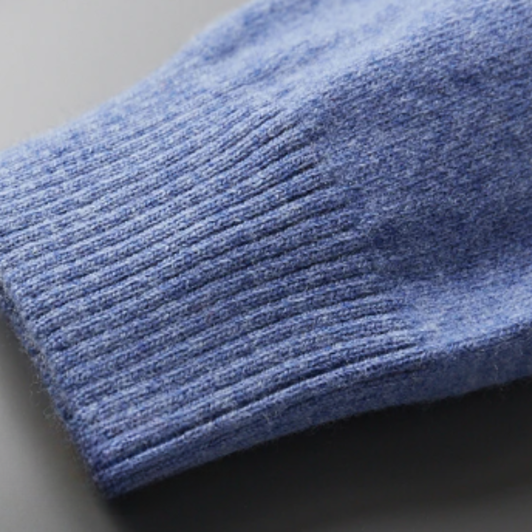 Men’s Oversized Knit Polo Shirt | Long Sleeve Casual Top