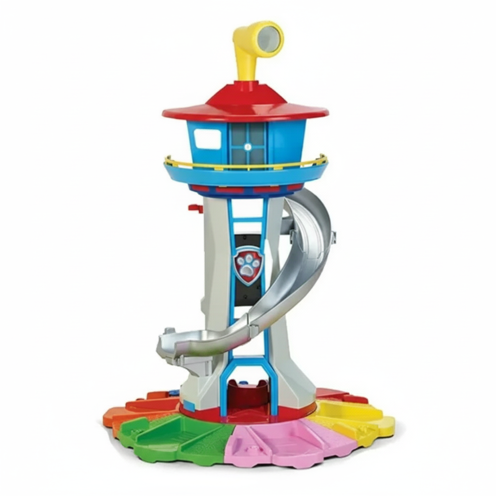 Outdoor Playset Lookout Tower Slide Car Ramp Toy for Kids 5