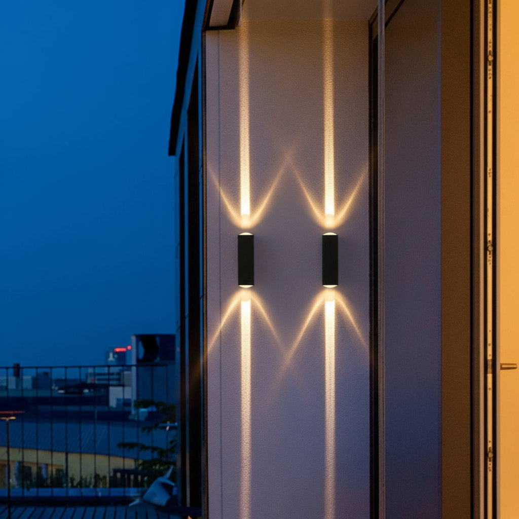 Outdoor Wall Light Modern Black LED Waterproof Fixture 3