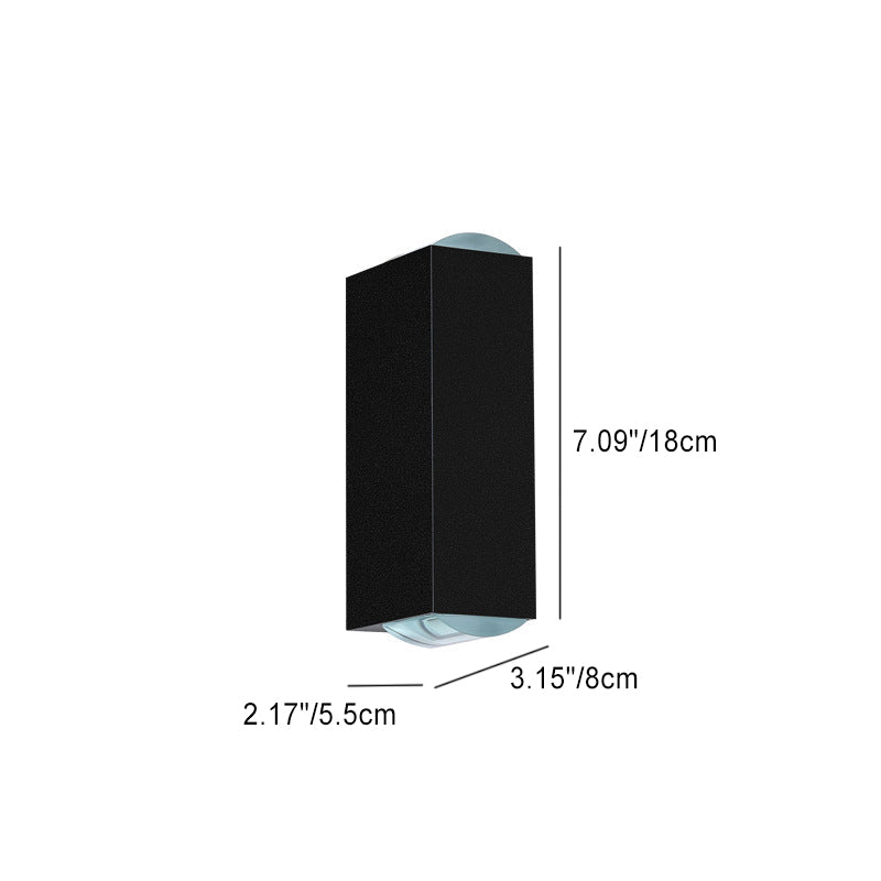 Outdoor Wall Light Modern Black LED Waterproof Fixture 5