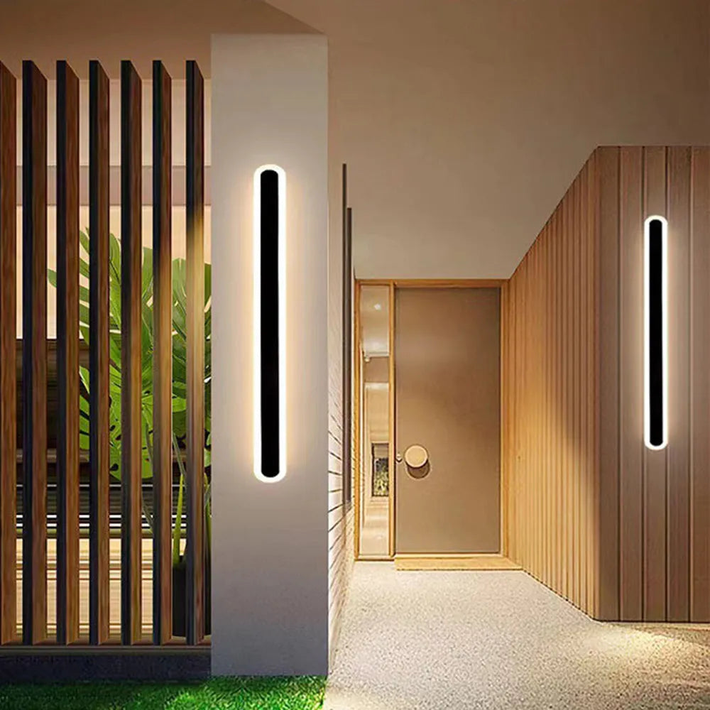 Outdoor Waterproof LED Wall Light Slim Bar Modern Design 1