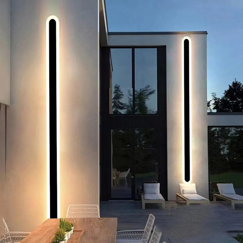 Outdoor Waterproof LED Wall Light Slim Bar Modern Design 5