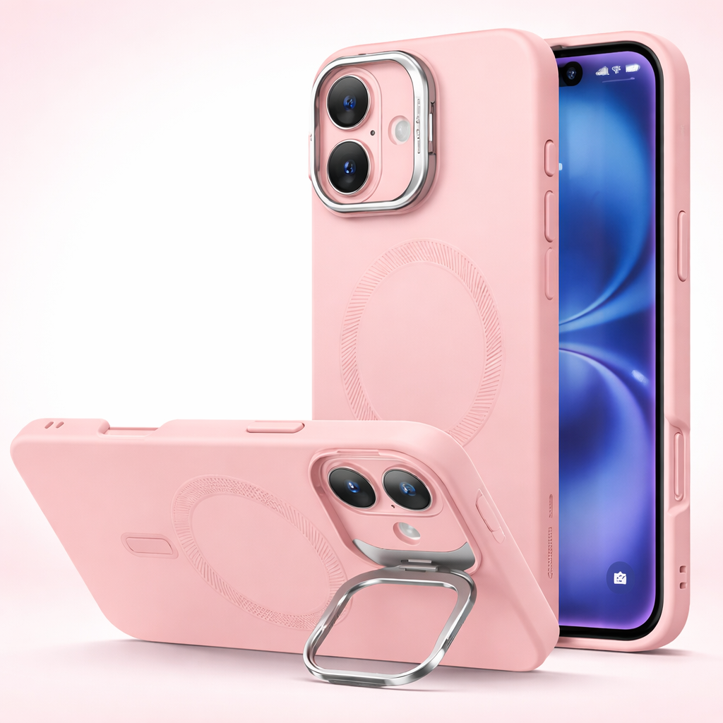 Phone Case Magnetic Clear Stand Shockproof Protective Cover