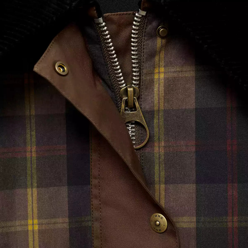 Women's Oversized Plaid Jacket - Long Casual Coat