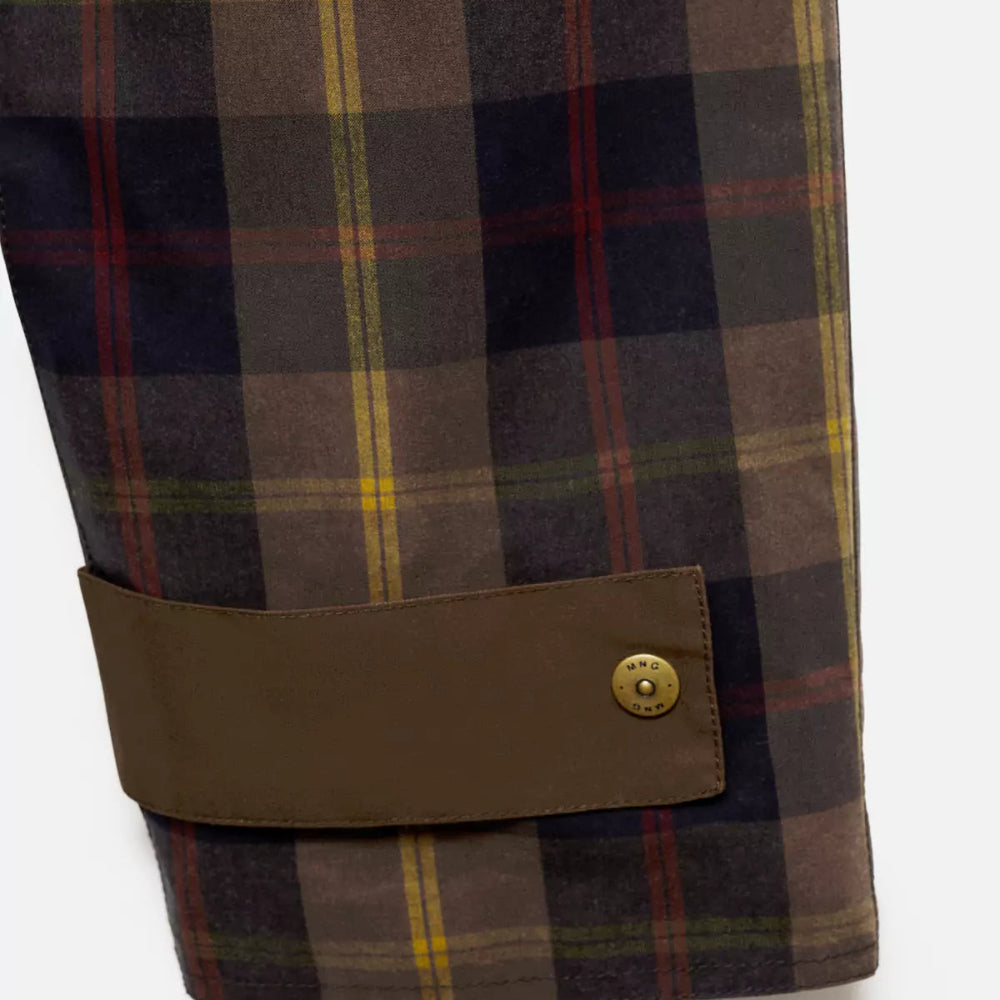 Women's Oversized Plaid Jacket - Long Casual Coat