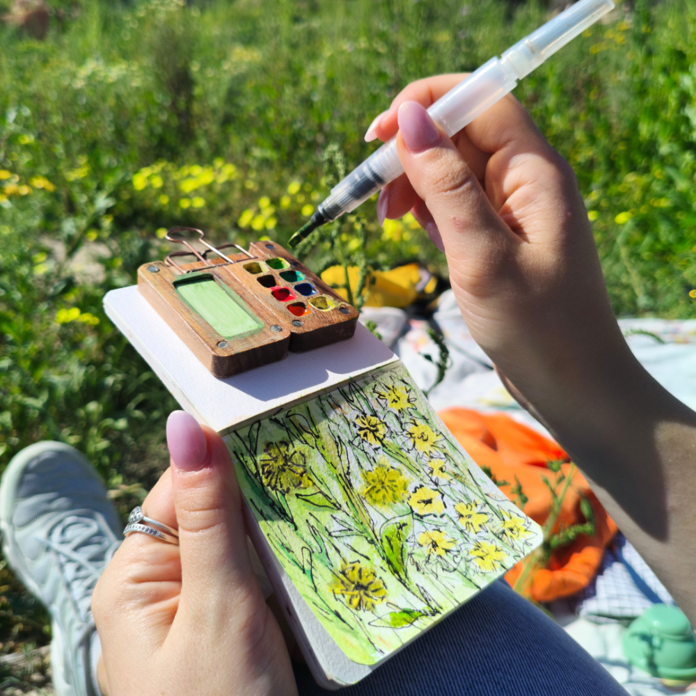 Portable Watercolor Painting Set Travel Art Kit Beginners