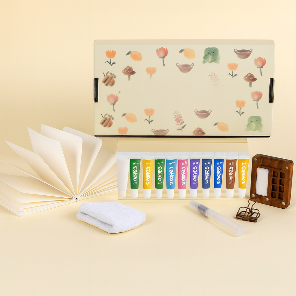Portable Watercolor Painting Set Travel Art Kit Beginners