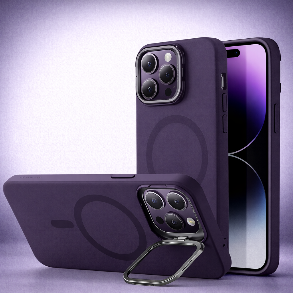 Phone Case Magnetic Clear Stand Shockproof Protective Cover