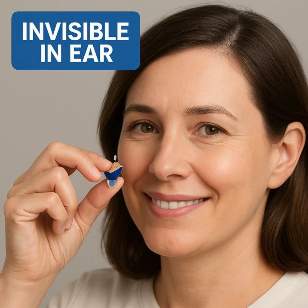 Rechargeable Hearing Aids Invisible Design Clear Sound Compact Fit 4