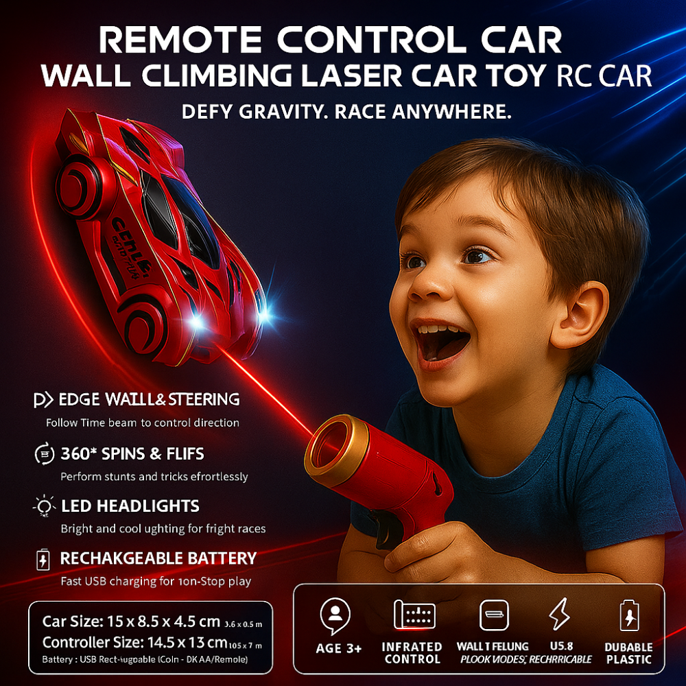 Remote Control Car Laser Wall Climbing RC Car Toy for Kids 3