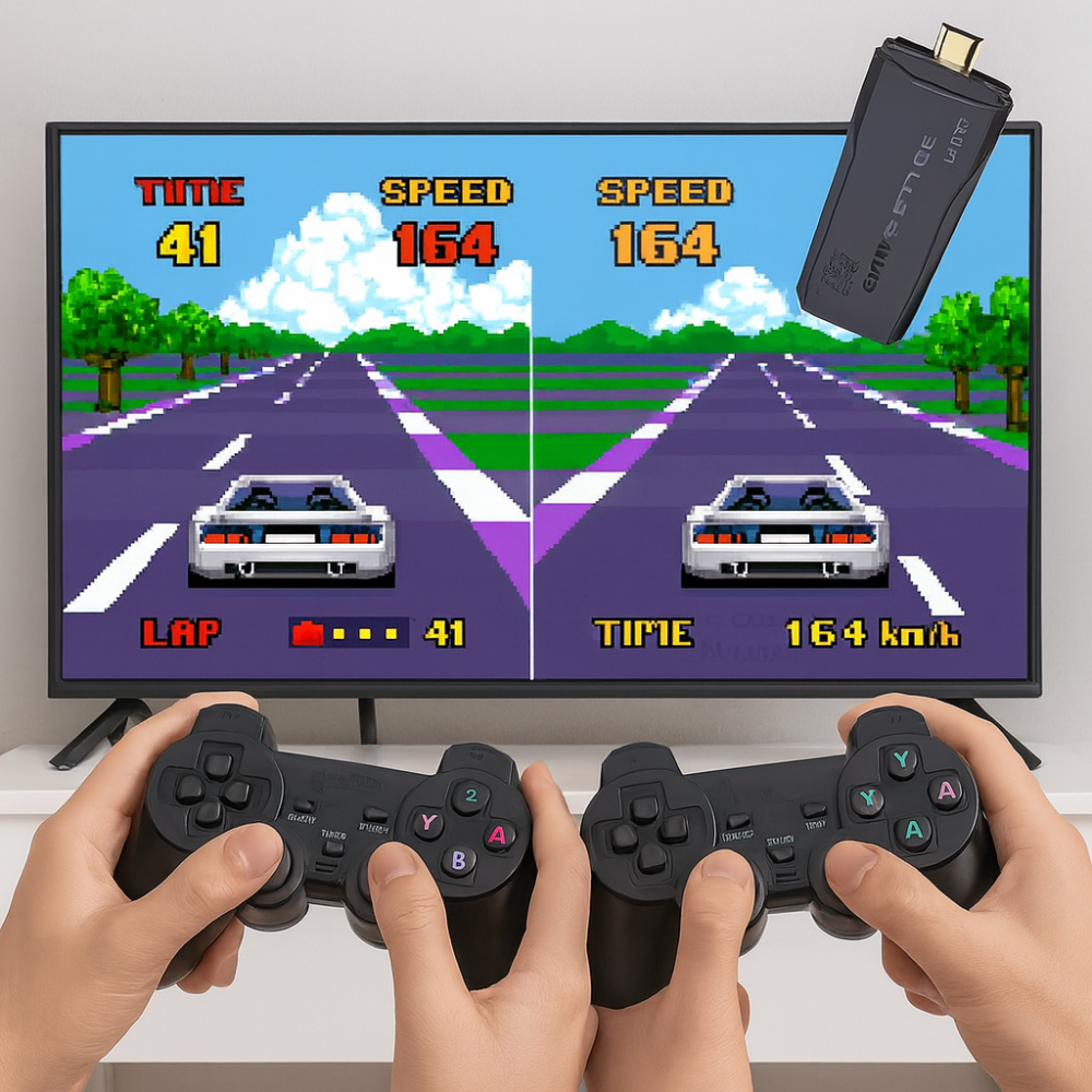 Retro Gaming Console 4K Plug Play Wireless Controllers