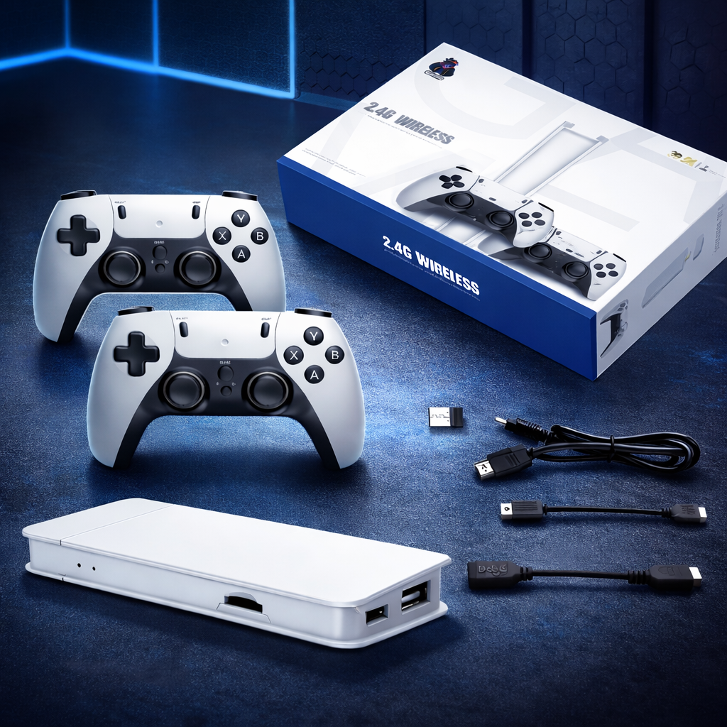 Retro Gaming Console Wireless 4K HDMI Dual Controllers