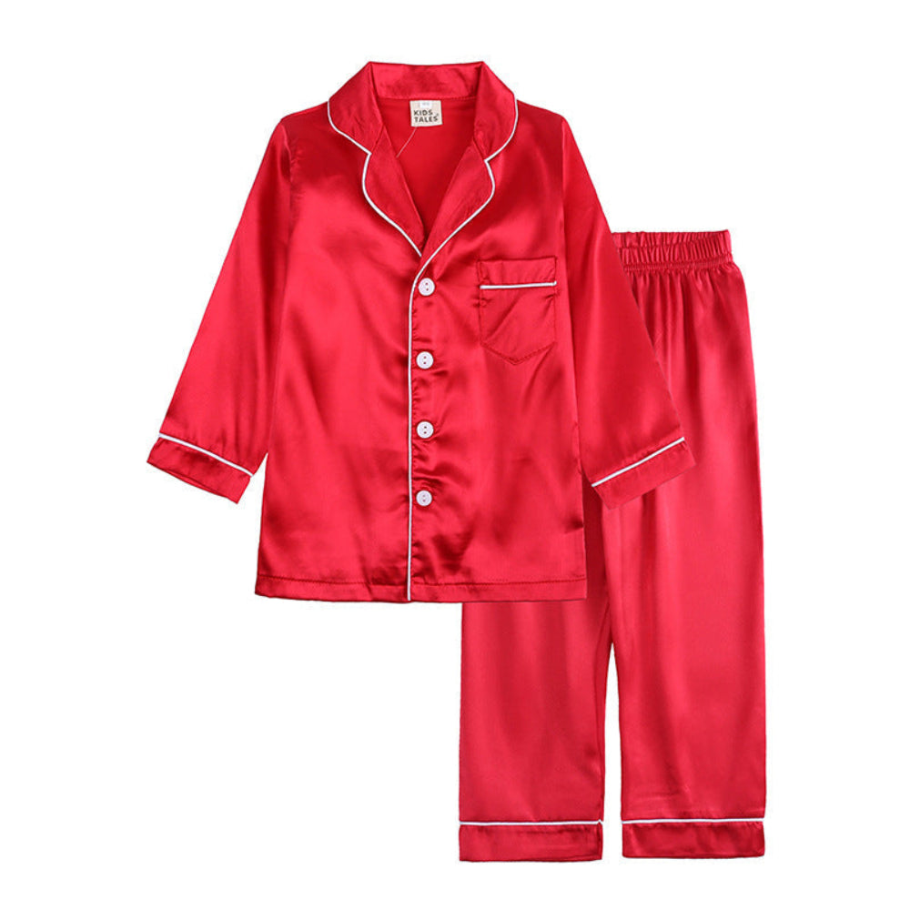 Silk Kids Pajama Set Pure Mulberry Comfort
