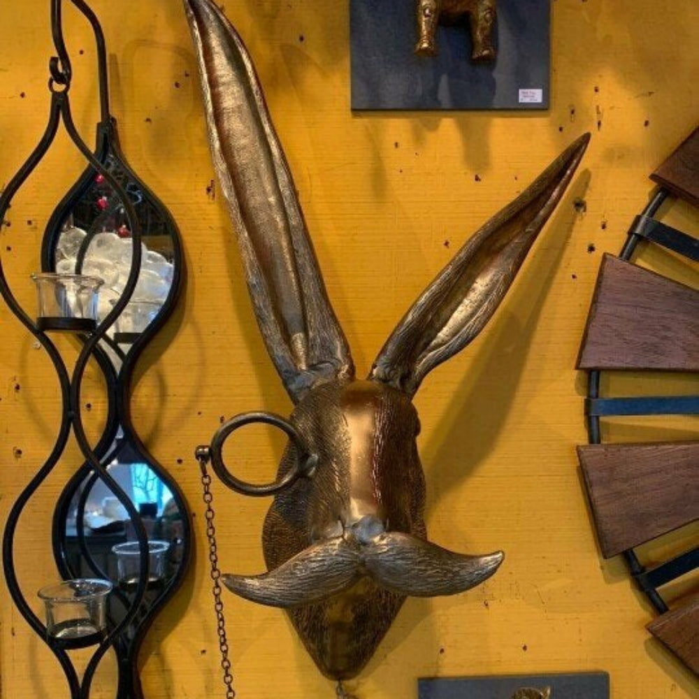 Rustic Deer Head Wall Art Decoration with Textured Antlers 5