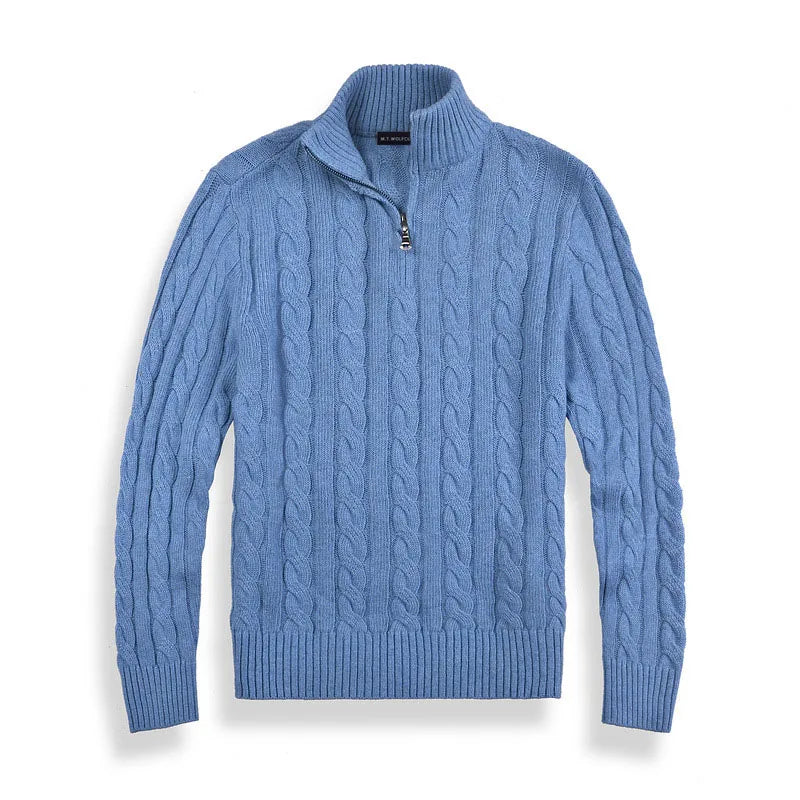 Men’s Knit Zipper Sweater | Long Cashmere Zipper