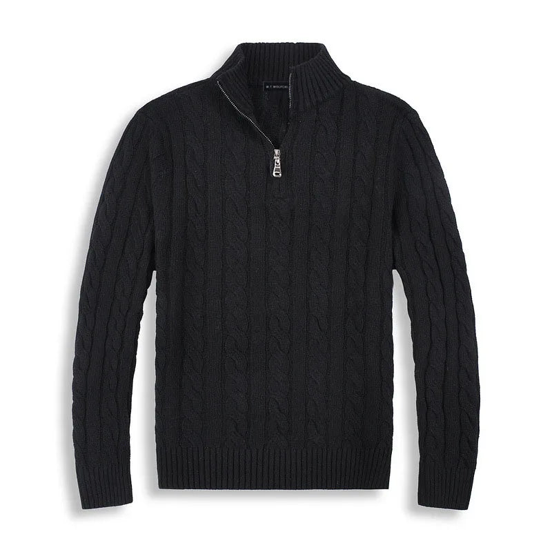 Men’s Knit Zipper Sweater | Long Cashmere Zipper
