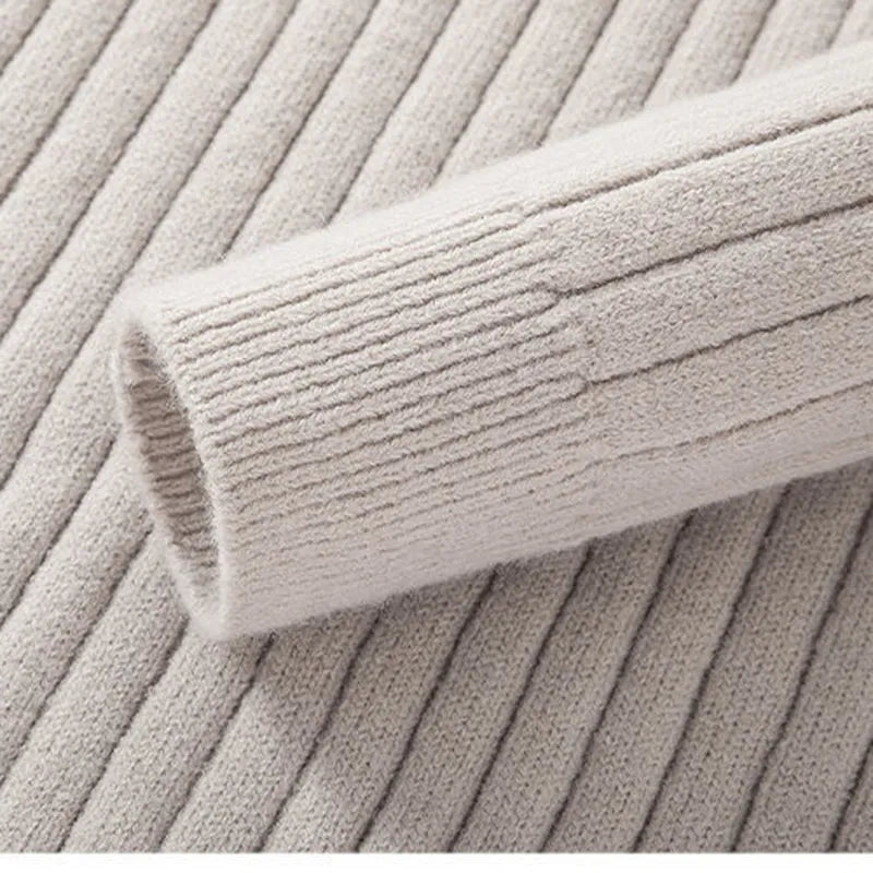 Men’s Long Knit Sweater | Cashmere Zipper Jumper