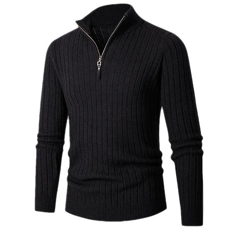Men’s Long Knit Sweater | Cashmere Zipper Jumper