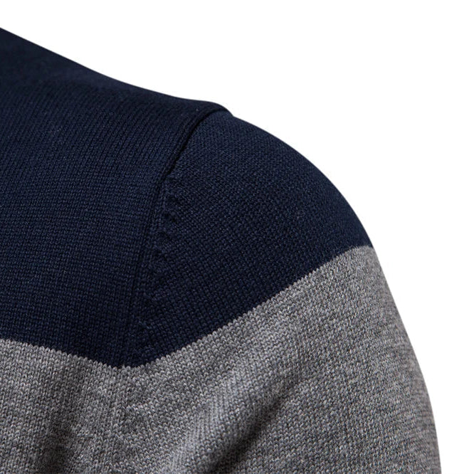 Men’s Knit Zipper Sweater | Long Jumper Casual Fit
