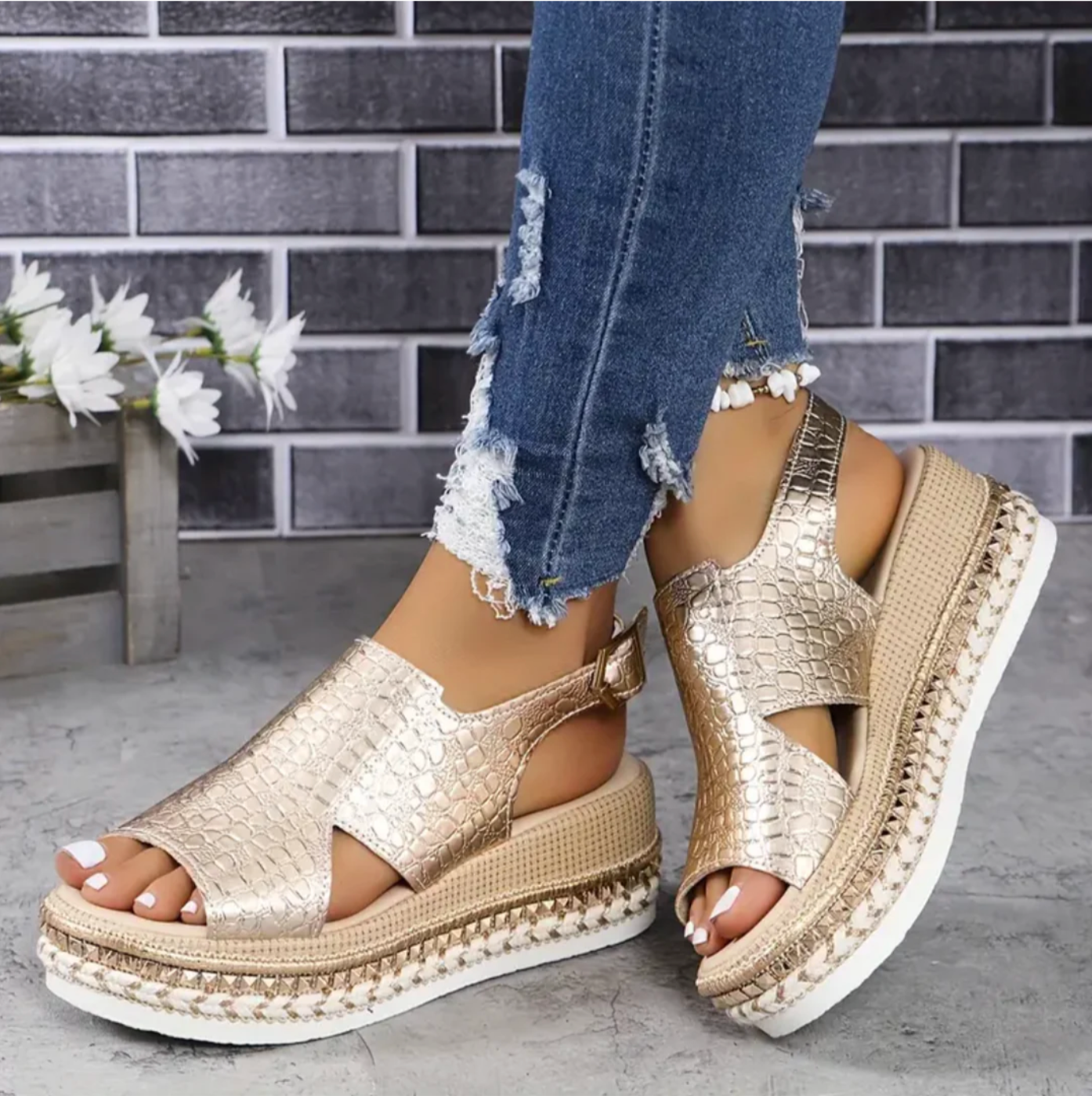 Women’s Platform Espadrille Sandals | High Ankle Strap Shoes