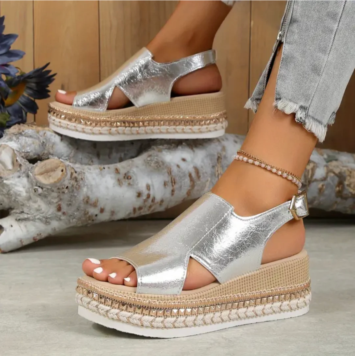 Women’s Platform Espadrille Sandals | High Ankle Strap Shoes