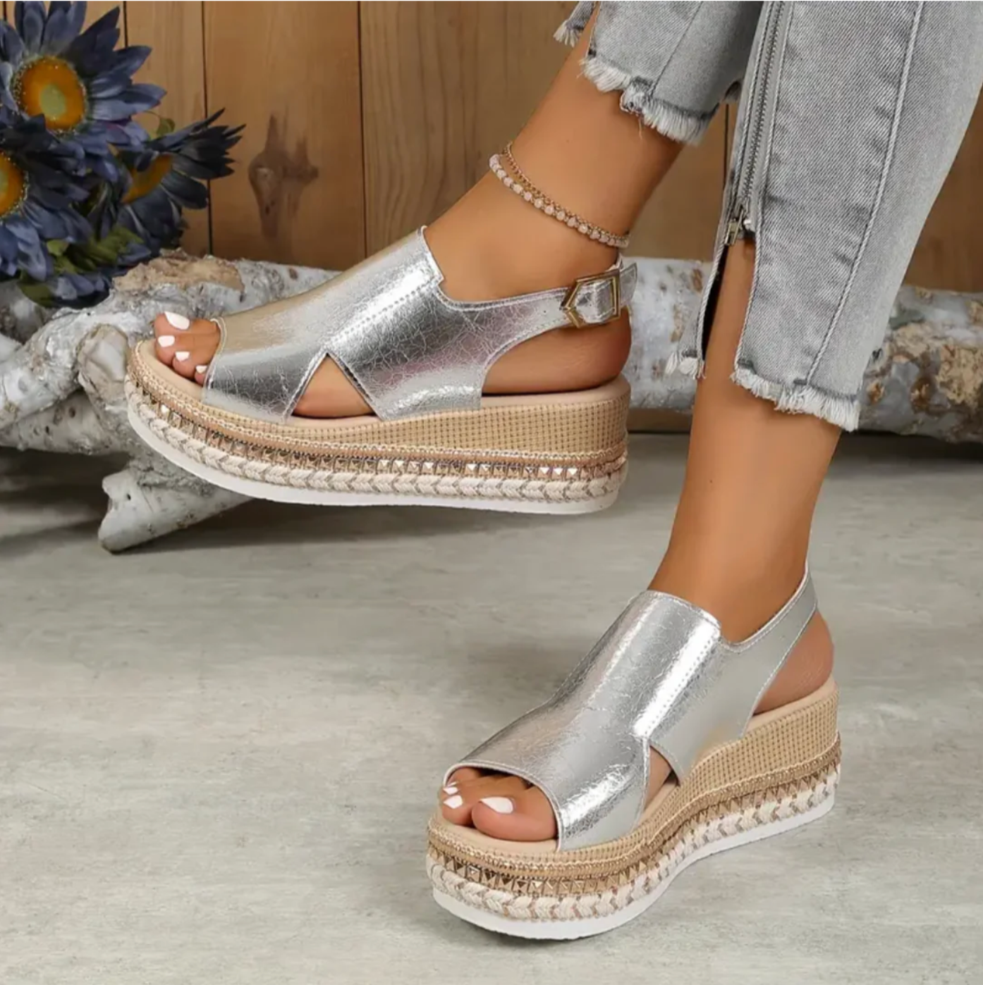 Women’s Platform Espadrille Sandals | High Ankle Strap Shoes