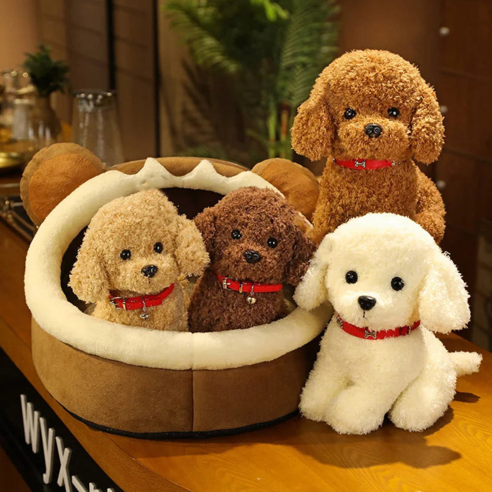 Plush Toy Dog Soft Poodle Stuffed Animal Kids