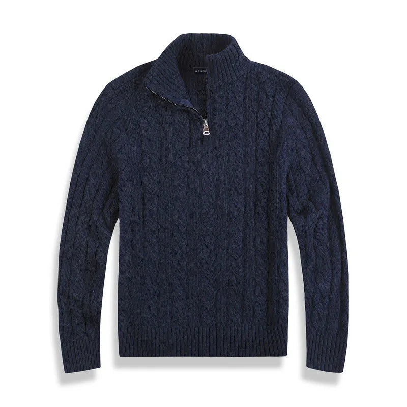 Men’s Knit Zipper Sweater | Long Cashmere Zipper