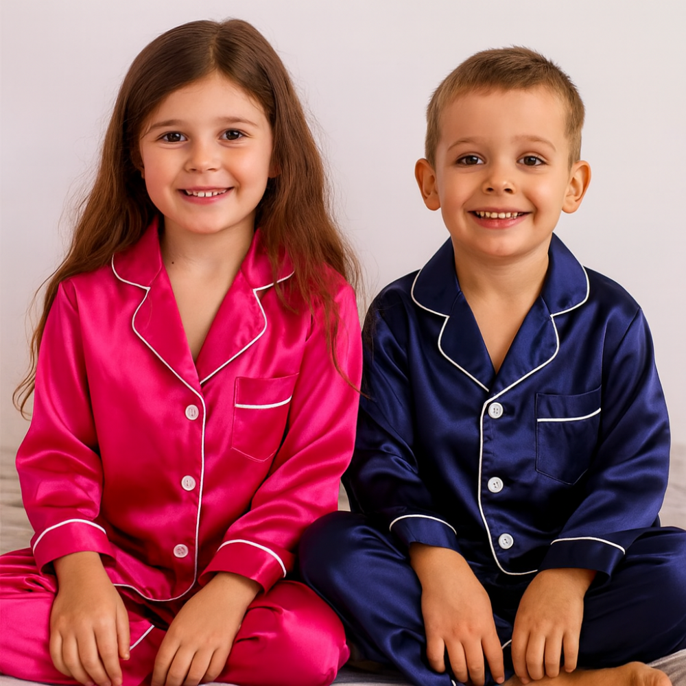 Silk Kids Pajama Set Pure Mulberry Comfort