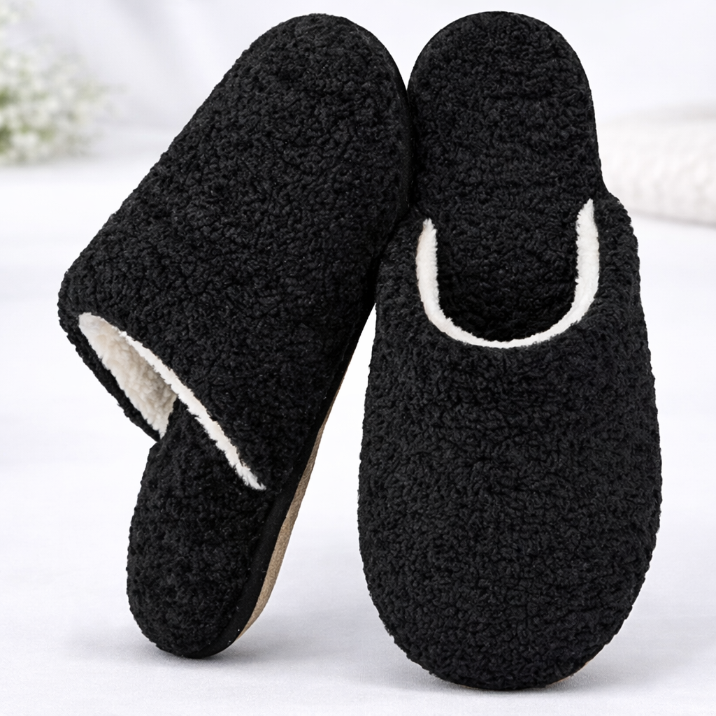 Slippers Women Plush Faux Fur Memory Foam Indoor Outdoor