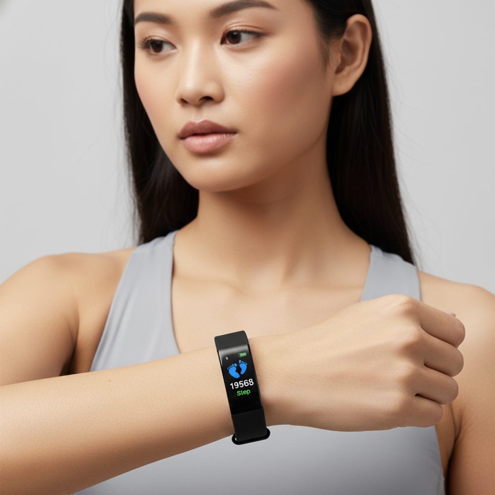 Smartwatch Seniors Heart Rate Monitor Waterproof Silicone