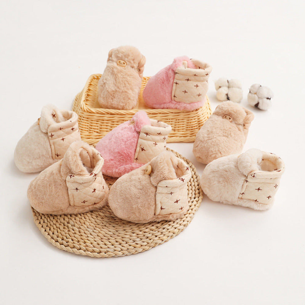 Soft Cotton Plush Toddler Shoes Non-Slip Cartoon Design for Comfort 6
