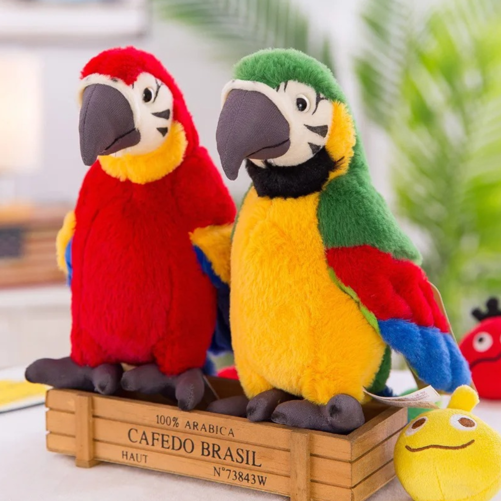 Interactive Talking Parrot Plush Toy for Kids to Repeat Voice