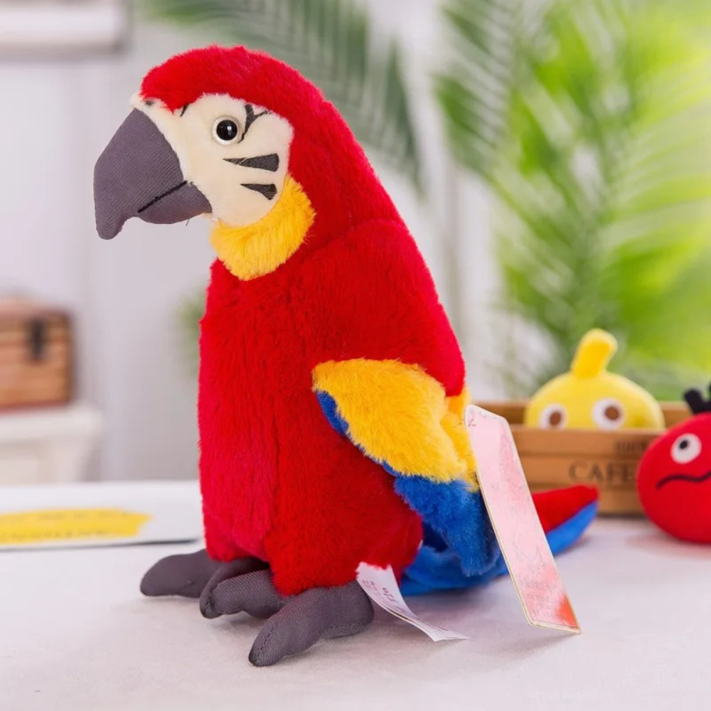 Interactive Talking Parrot Plush Toy Kids Repeat Voice