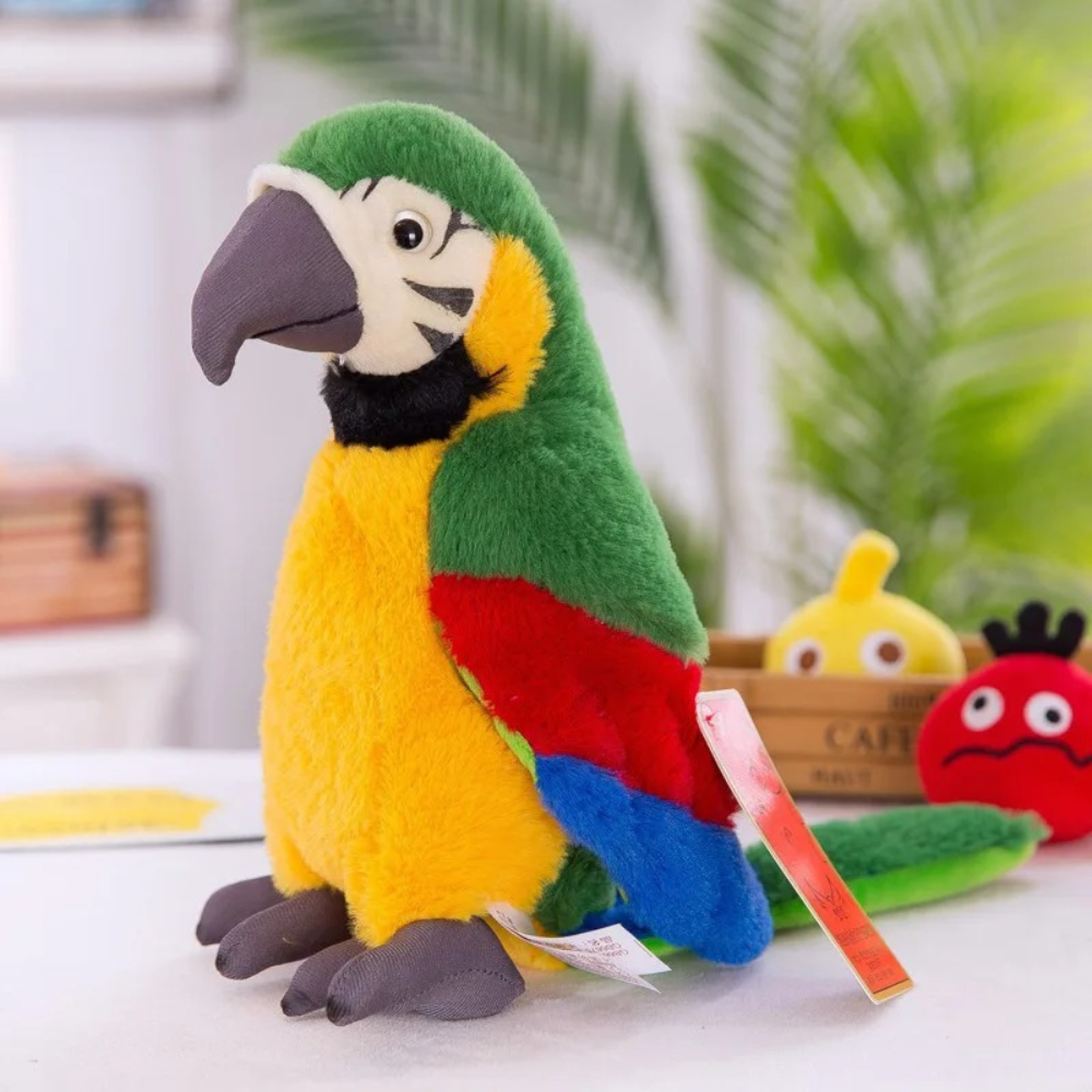 Interactive Talking Parrot Plush Toy for Kids to Repeat Voice
