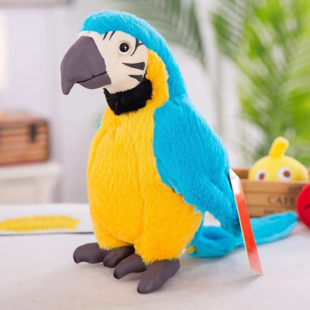 Interactive Talking Parrot Plush Toy Kids Repeat Voice