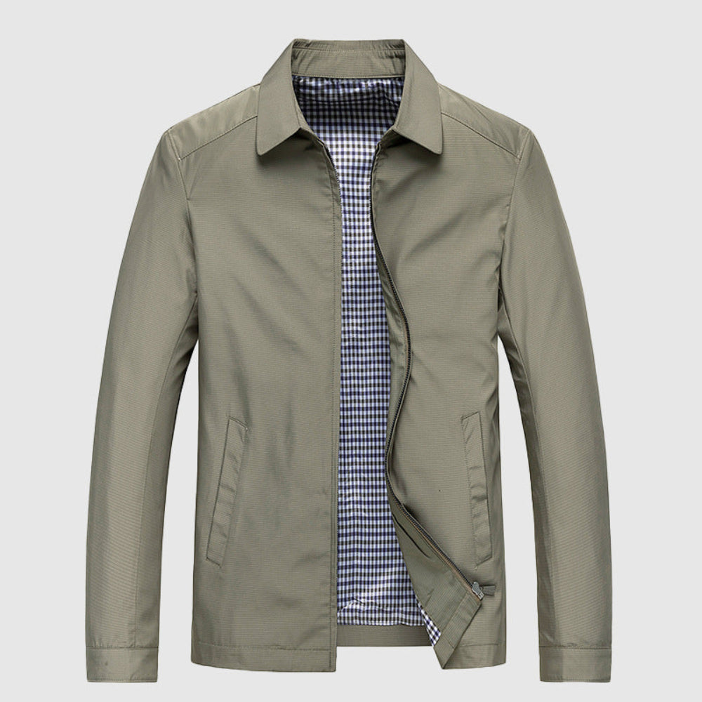 Men's Lightweight Harrington Jacket - Casual Zip-Up