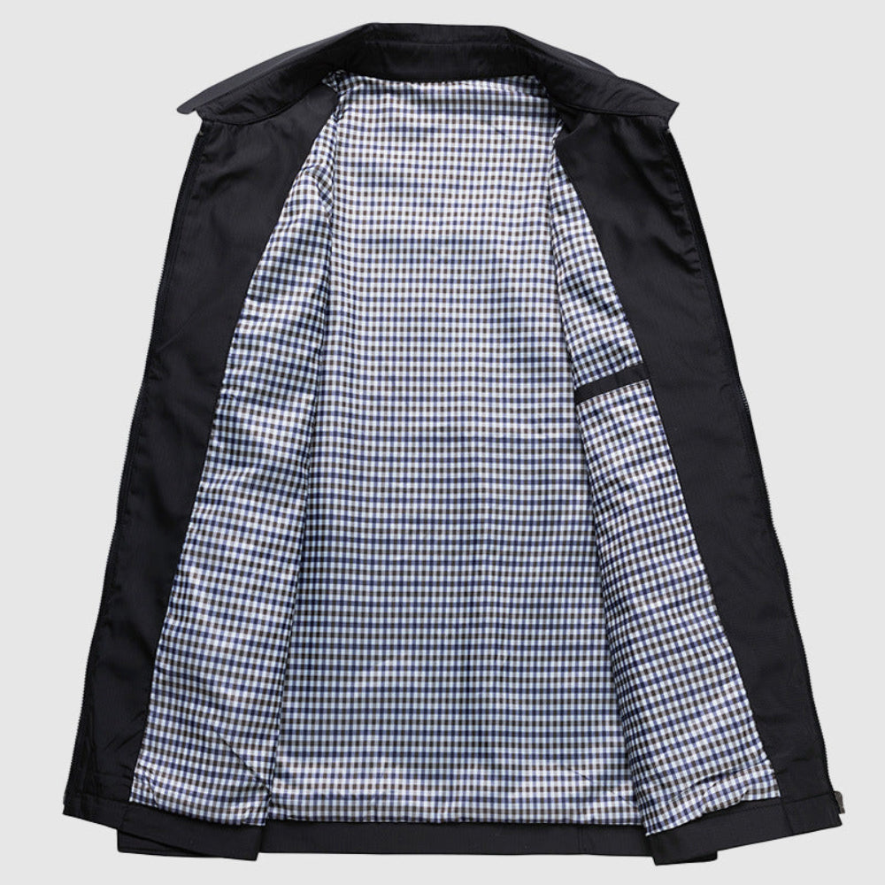 Men's Lightweight Harrington Jacket - Casual Zip-Up