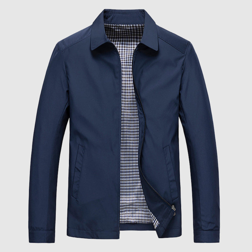 Men's Lightweight Harrington Jacket - Casual Zip-Up