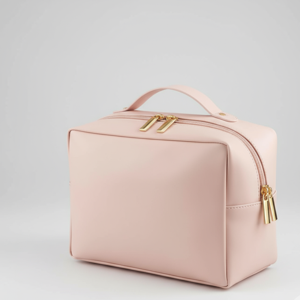 Travel Makeup Bag Multi-Compartment Water-Repellent PU Leather 2